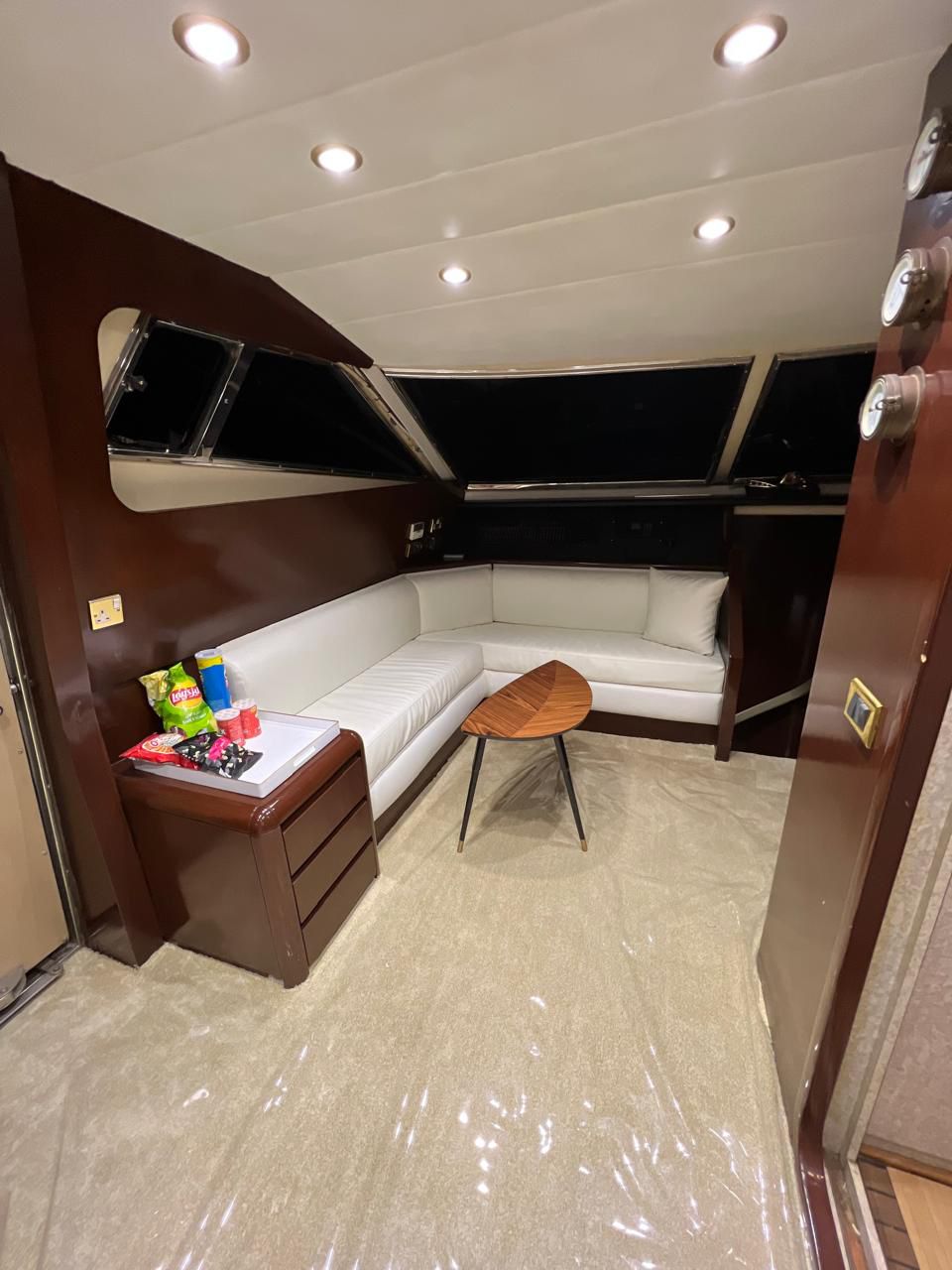 Techno yacht interior